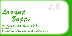 lorant bojti business card